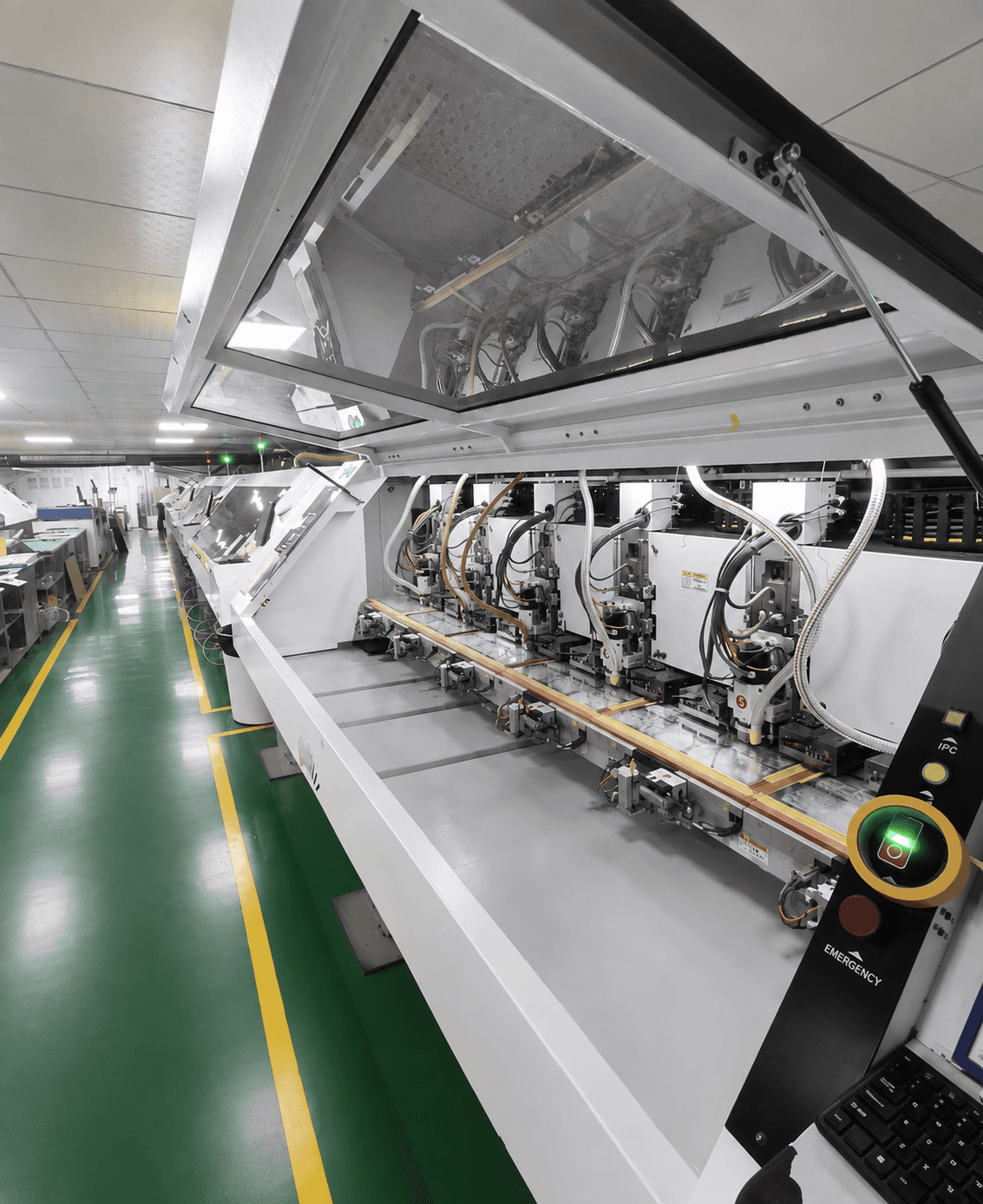 SMT production line inside the factory