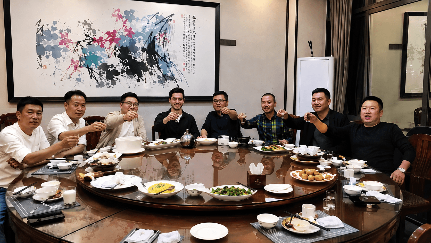 Dinner with the manufacturing team in Shenzhen